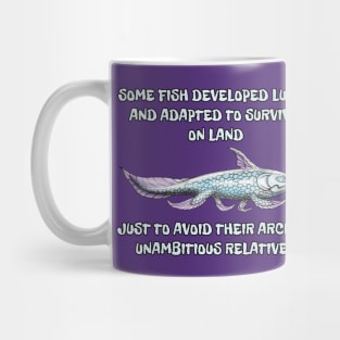 Relatives joke / Why fish evolved to survive on land Mug